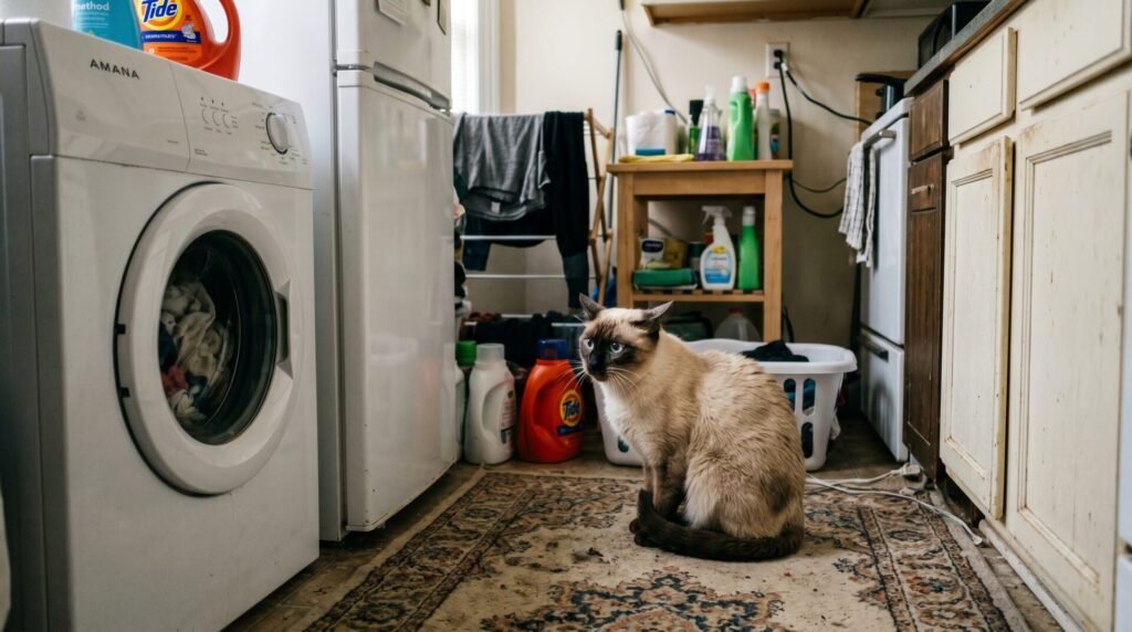 gato no usa el arenero en apartamento